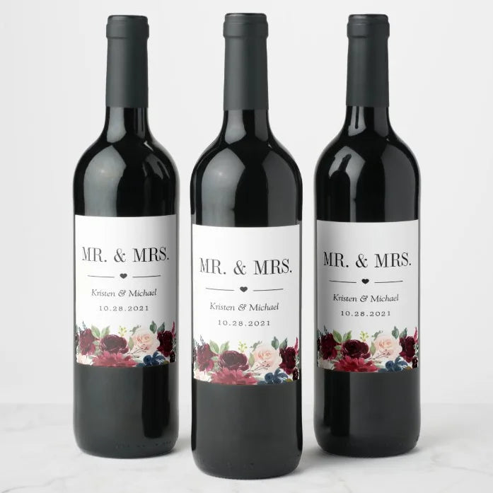 Etiquetas Personalizadas para Garrafas de Vinho — Kit com 30 Unidades