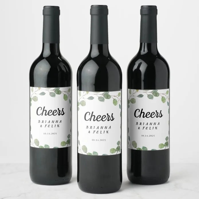 Etiquetas Personalizadas para Garrafas de Vinho — Kit com 30 Unidades