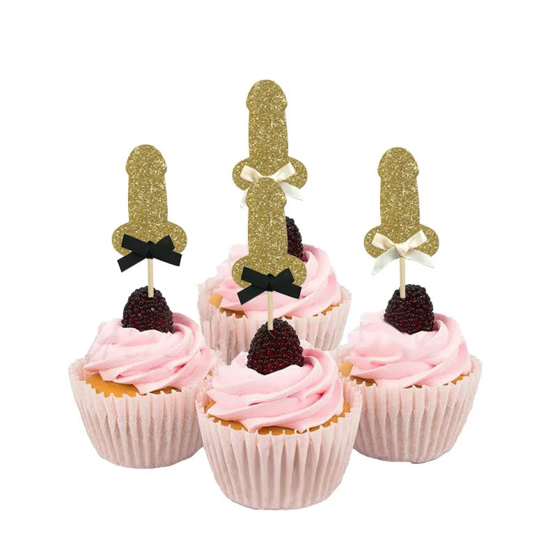 Kit de Decoração Divertido para Despedida de Solteira – Balão, Toppers, Palhinhas e Confettis