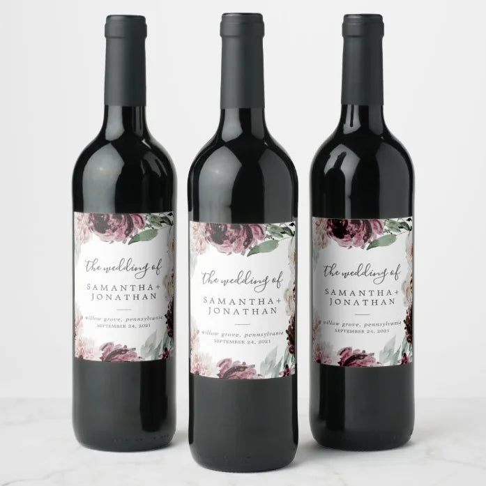 Etiquetas Personalizadas para Garrafas de Vinho — Kit com 30 Unidades