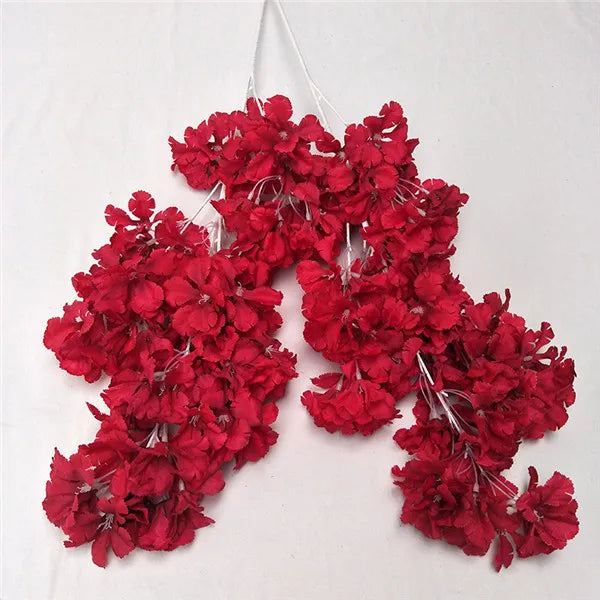 Ramo Artificial de Sakura e Hortênsia em Seda – 83 a 90 cm | Flores Decorativas para Casamento