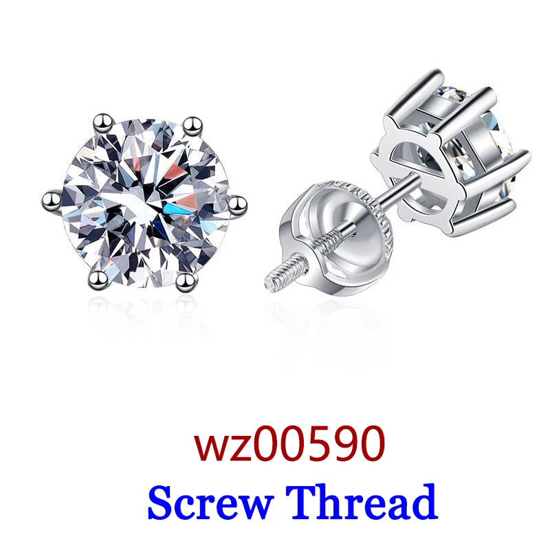 Brincos Moissanite Premium em Prata de Lei 925