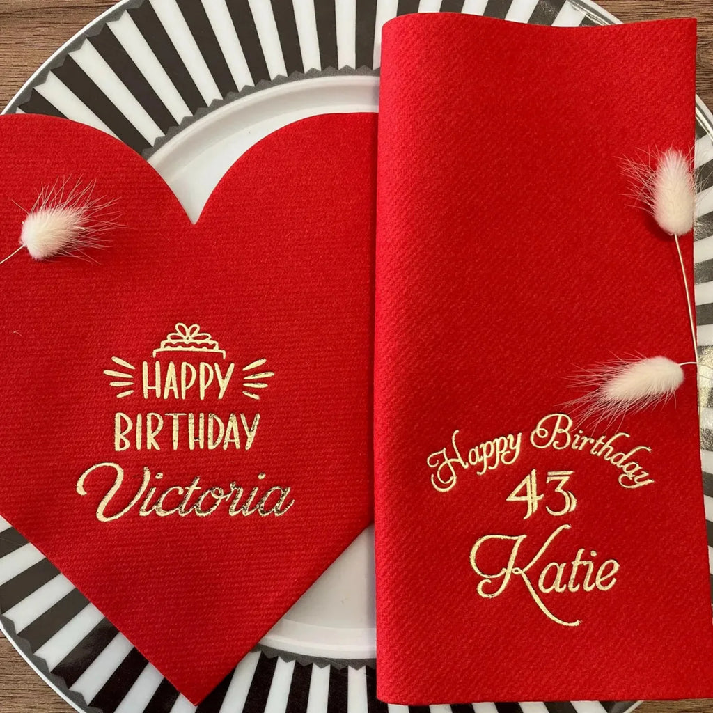 Guardanapos Personalizados para Casamento — Kit com 90 Unidades
