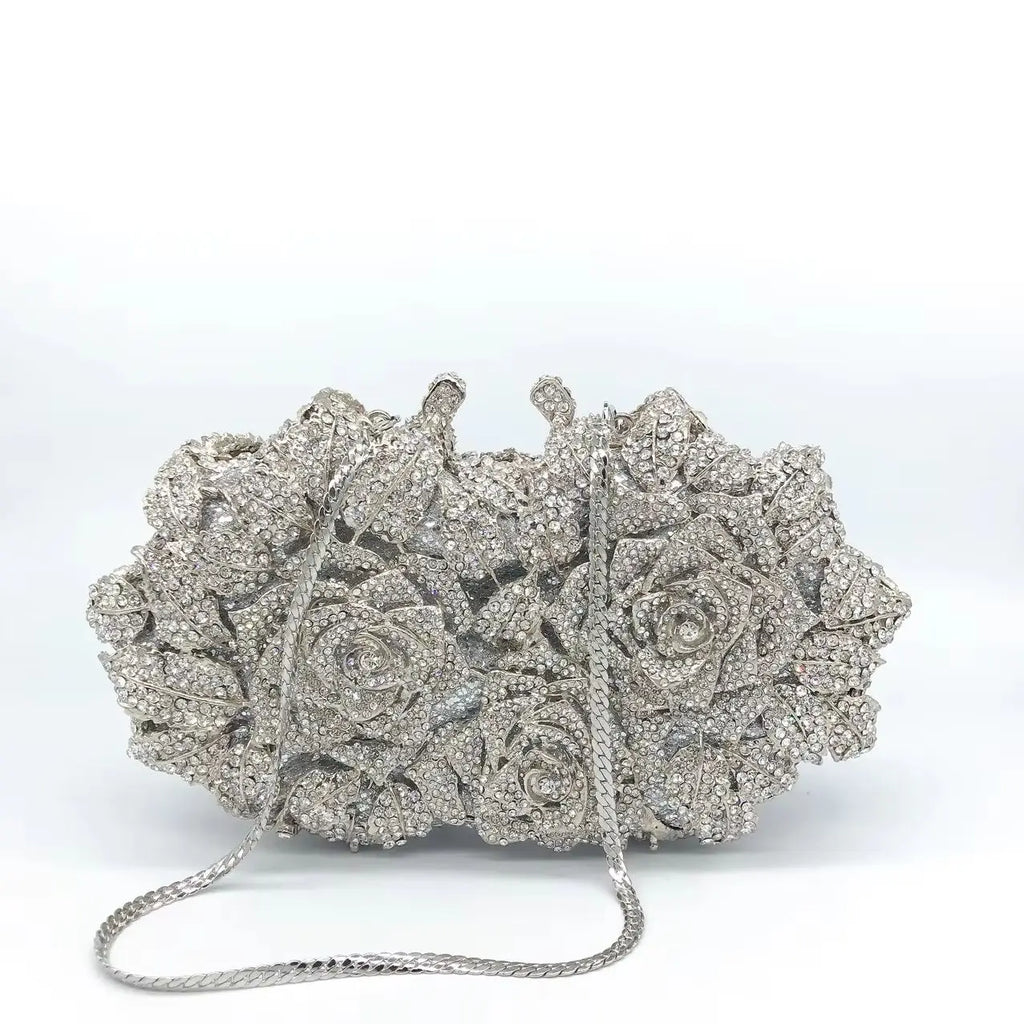 Clutch Luxo Rosa em Cristais