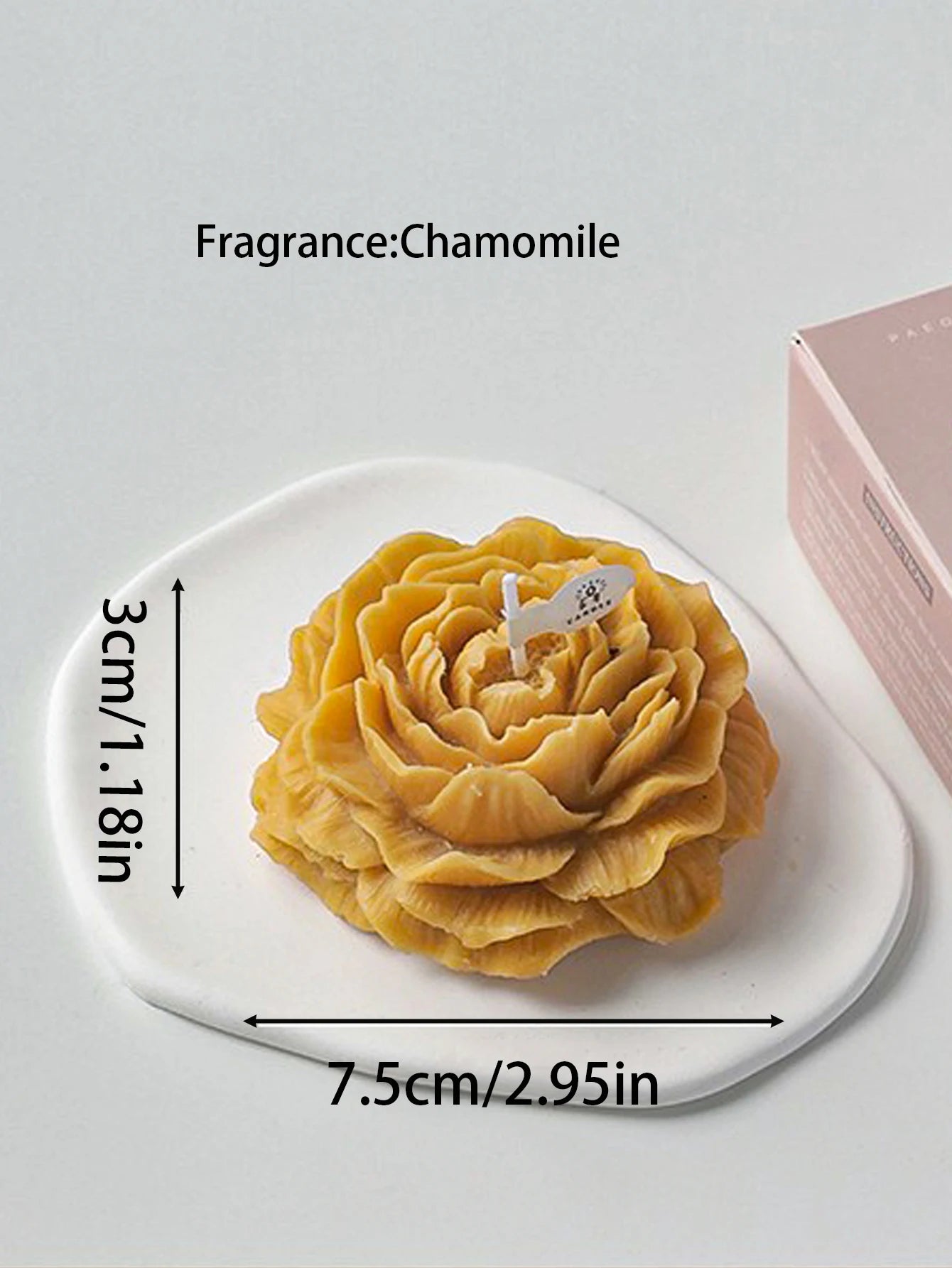 Vela Aromática 3D em Forma de Peónia para Decoração e Lembranças