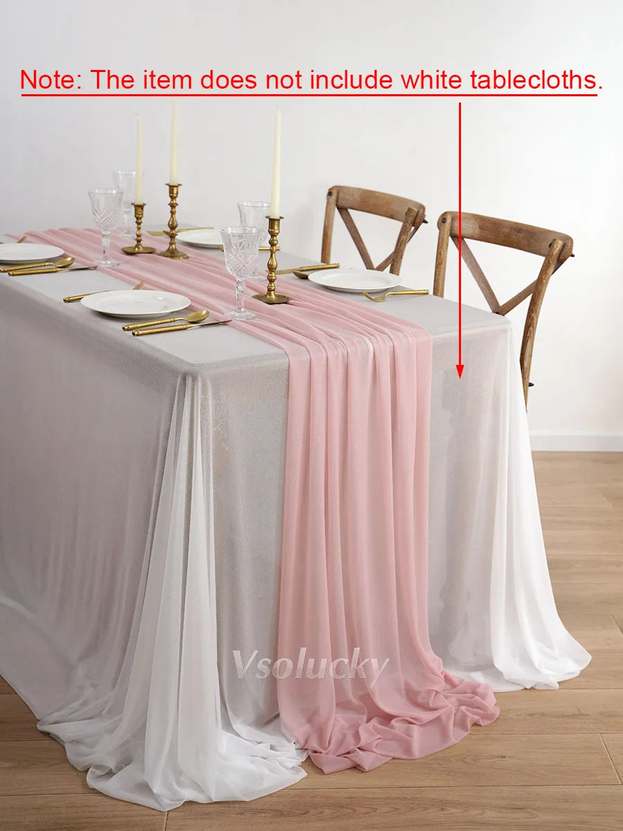 Caminho de Mesa em Gaze Luxuosa – Decoração para Casamentos e Eventos