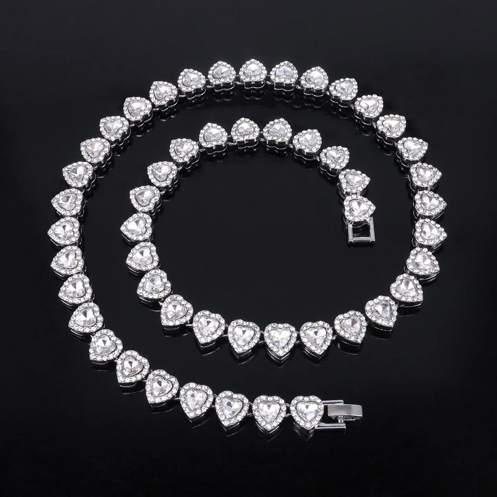 Conjunto Tennis com Zircónias e Coração