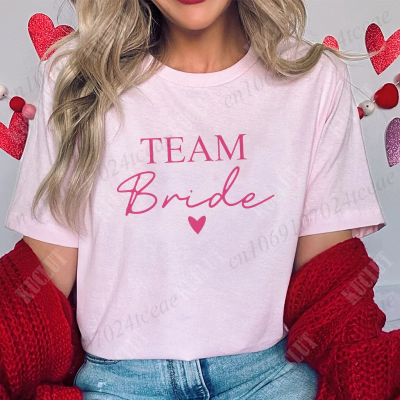 T-Shirt "Team Bride" para Mulher – Despedida de Solteira e Bridal Shower