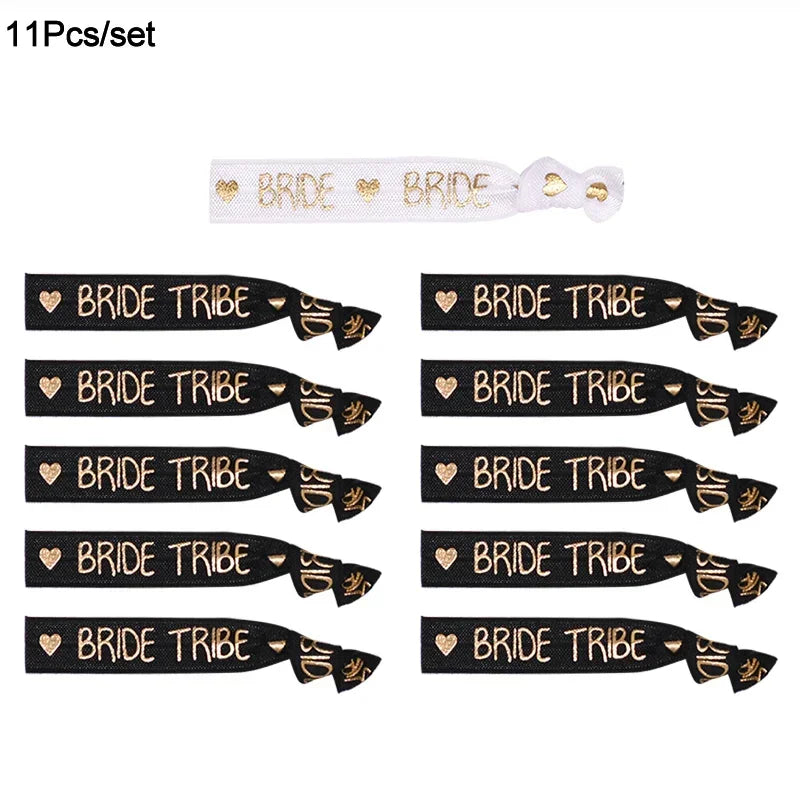 Pulseiras "Team Bride" – Conjunto para Despedida de Solteira (6 ou 11 Peças)