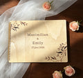 Livro de Honra em Madeira Gravado a Laser | Álbum Personalizado para Casamento