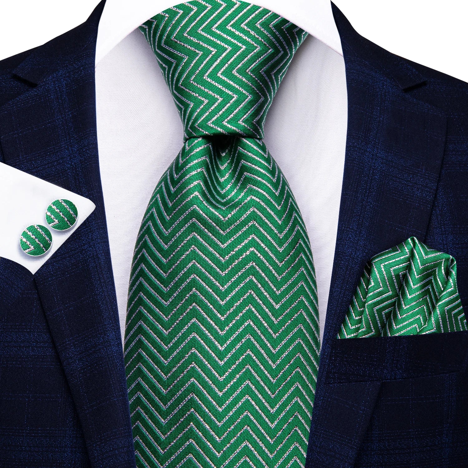 Conjunto Premium de Gravata Verde para Homem