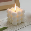 Vela Aromática em Forma de Cubo Mágico — Lembrança Elegante para Casamento