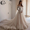 Vestido de Noiva Luxuoso em Tule com Aplicações Florais