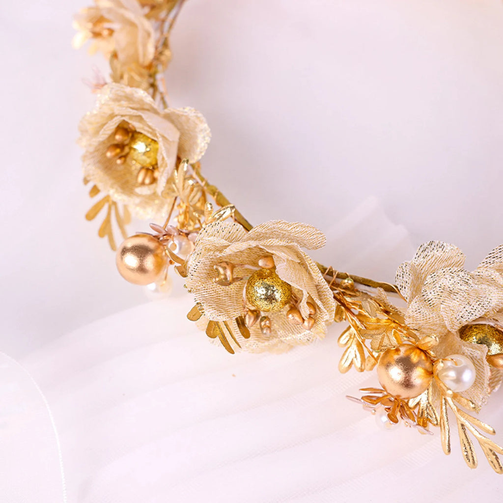 Coroa Floral Dourada