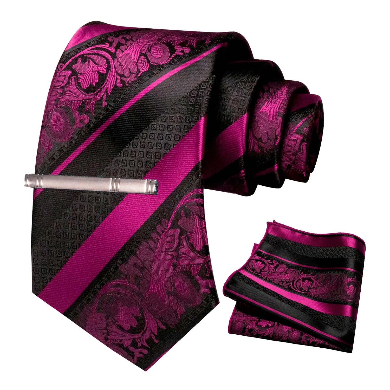 Conjunto de Gravata Floral para Homem