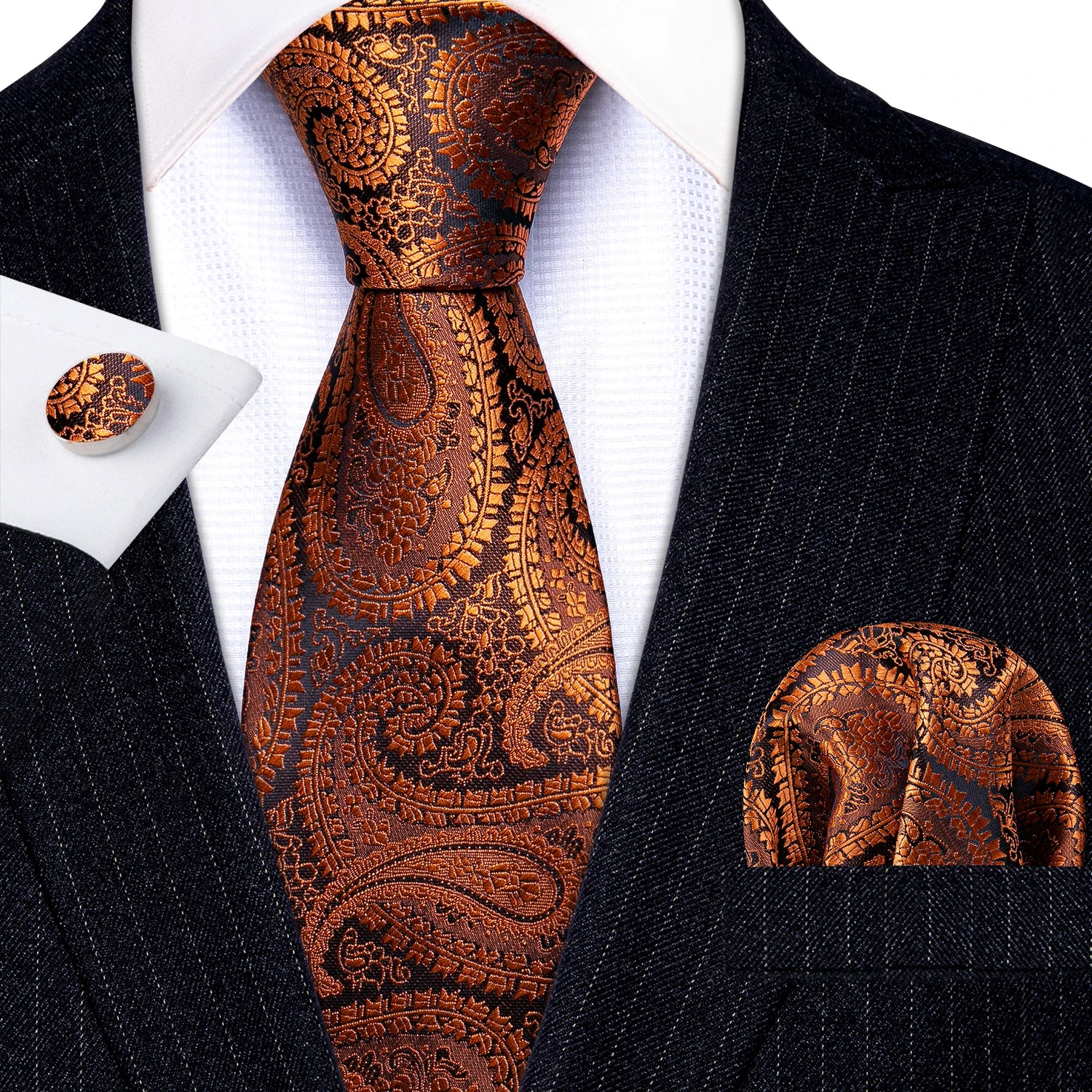 Conjunto de Gravata Jacquard Premium