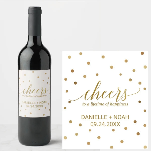 Etiquetas Personalizadas para Garrafas de Vinho — Kit com 30 Unidades