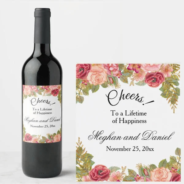 Etiquetas Personalizadas para Garrafas de Vinho — Kit com 30 Unidades