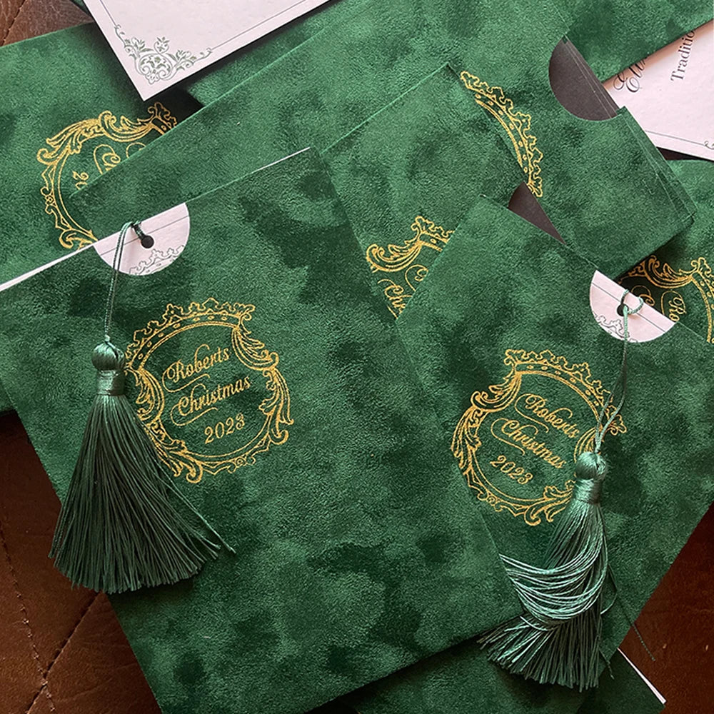 Convites Personalizados em Veludo Premium – Envelope Clássico de Luxo