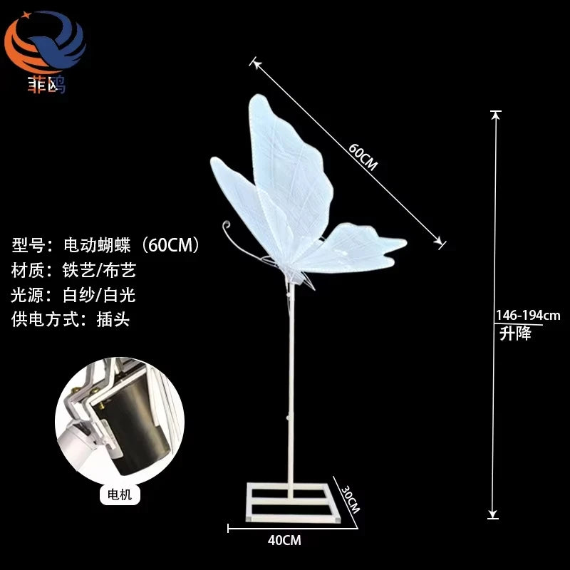 Borboleta Decorativa com Luz LED – Estrutura para Casamentos e Eventos