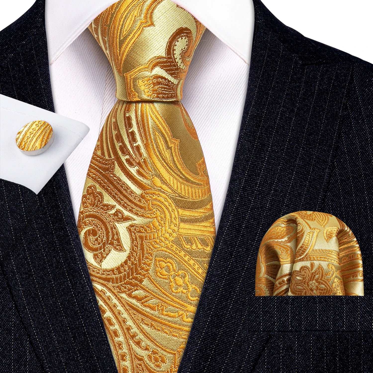 Conjunto de Gravata Jacquard Premium