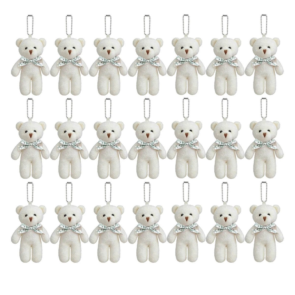 Mini Ursinhos com Chaveiro e Tag de Agradecimento