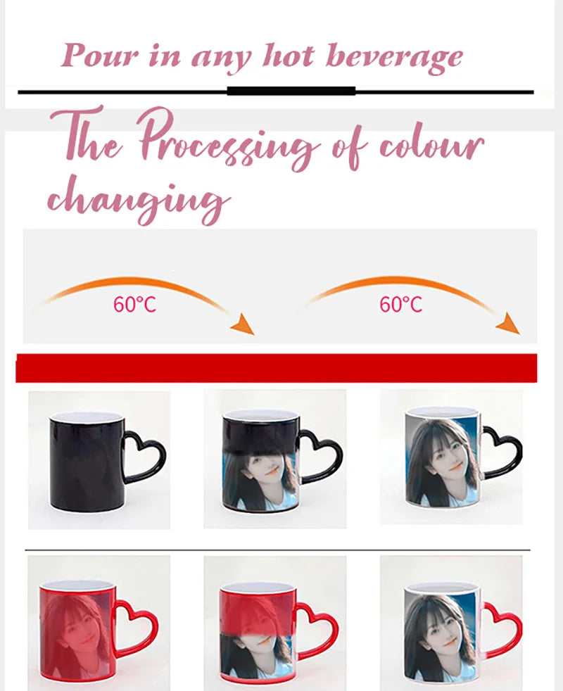 Caneca Mágica Personalizada que Muda de Cor
