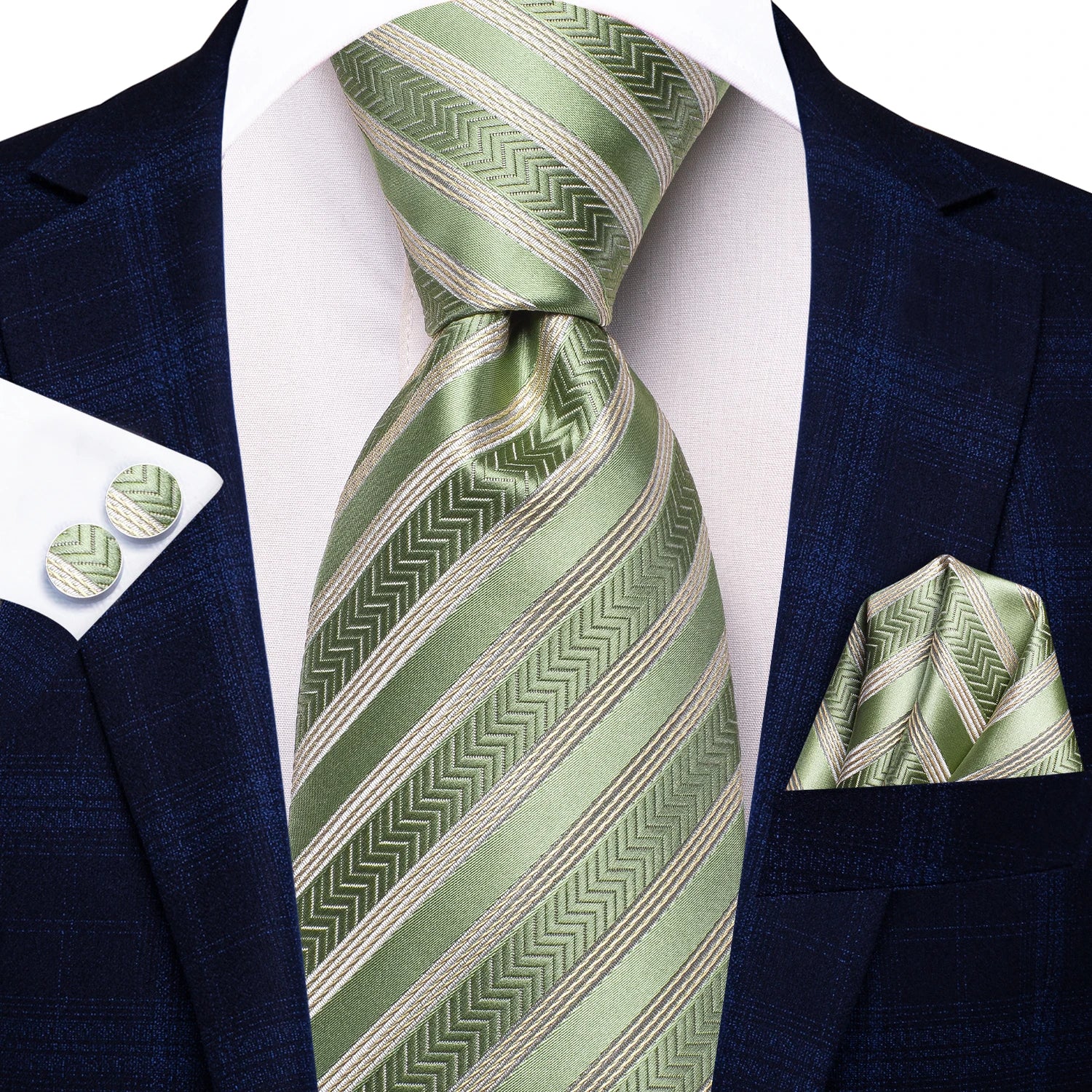 Conjunto Premium de Gravata Verde para Homem