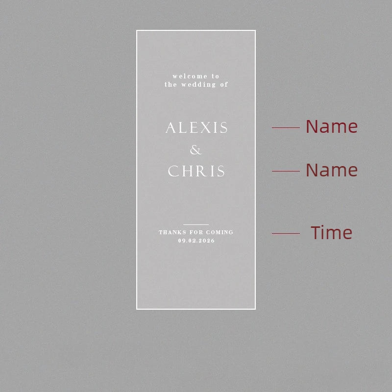 Placa de Boas-Vindas em Tecido com Renda Personalizada – Banner Elegante para Casamento