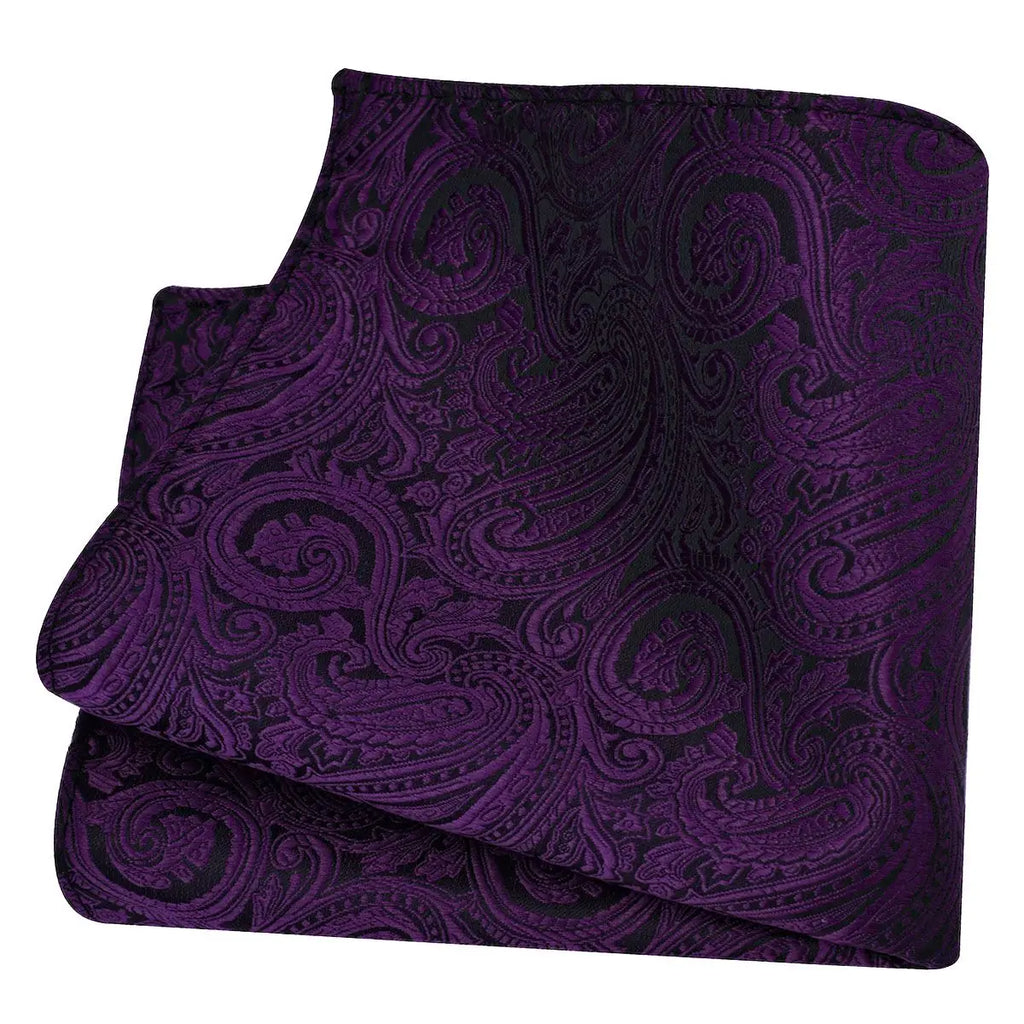 Lenço de Bolso Paisley em Seda