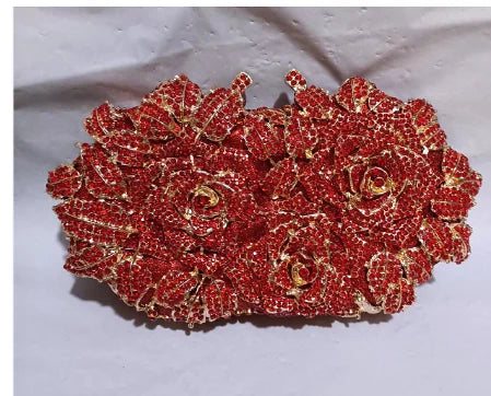 Clutch Luxo Rosa em Cristais