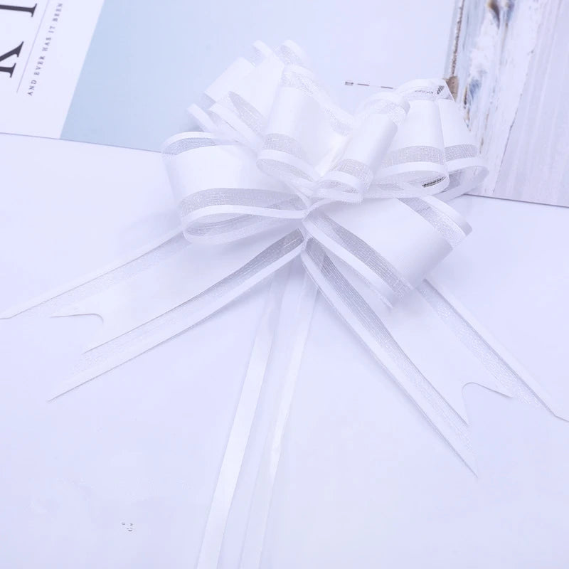 Laços Brancos para Carro de Casamento – Pack de 10 ou 20 Unidades