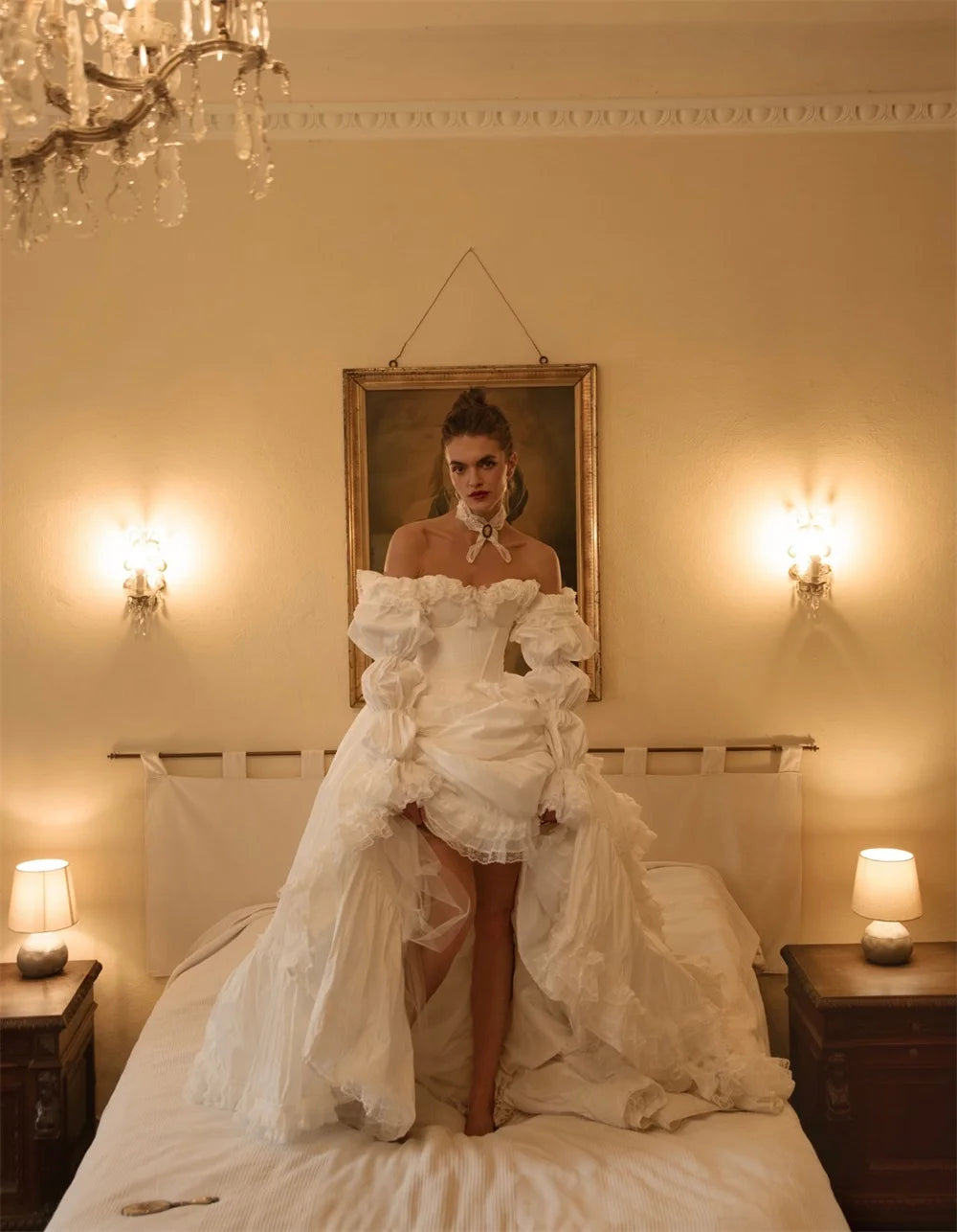Vestido de Noiva Tokyo White com Mangas Removíveis — Elegância em Cada Detalhe