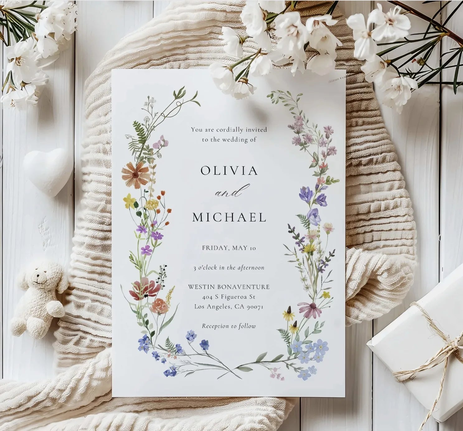 Menus de Casamento Premium com Impressão Letterpress