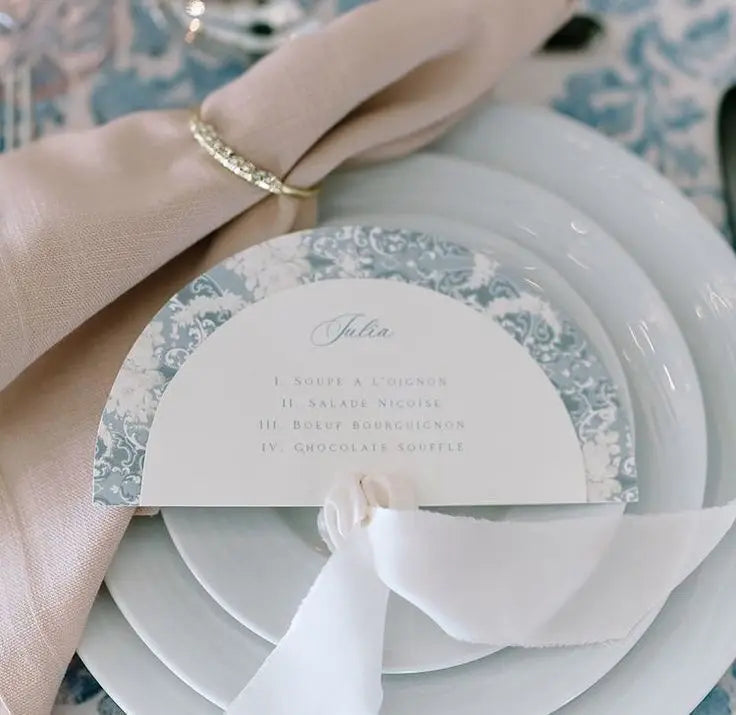 Menu de Casamento em Meio Círculo Personalizado