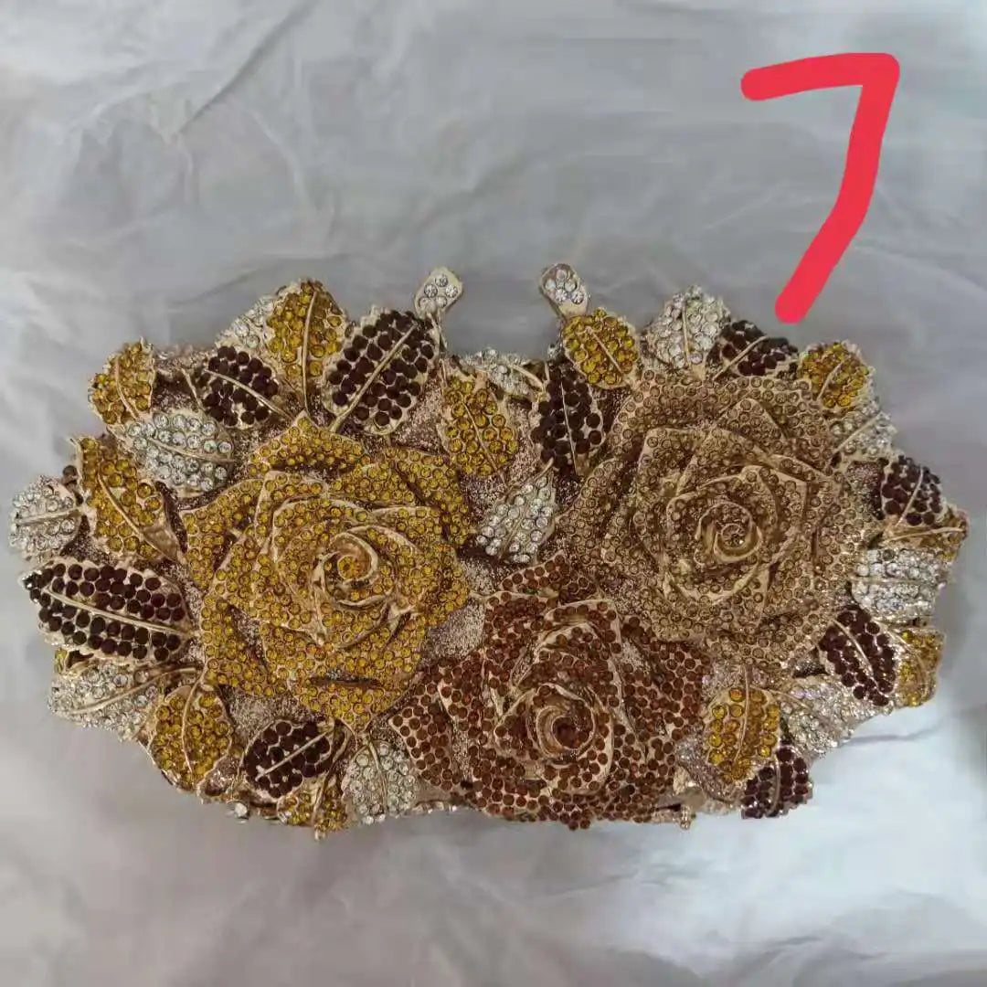 Clutch Luxo Rosa em Cristais