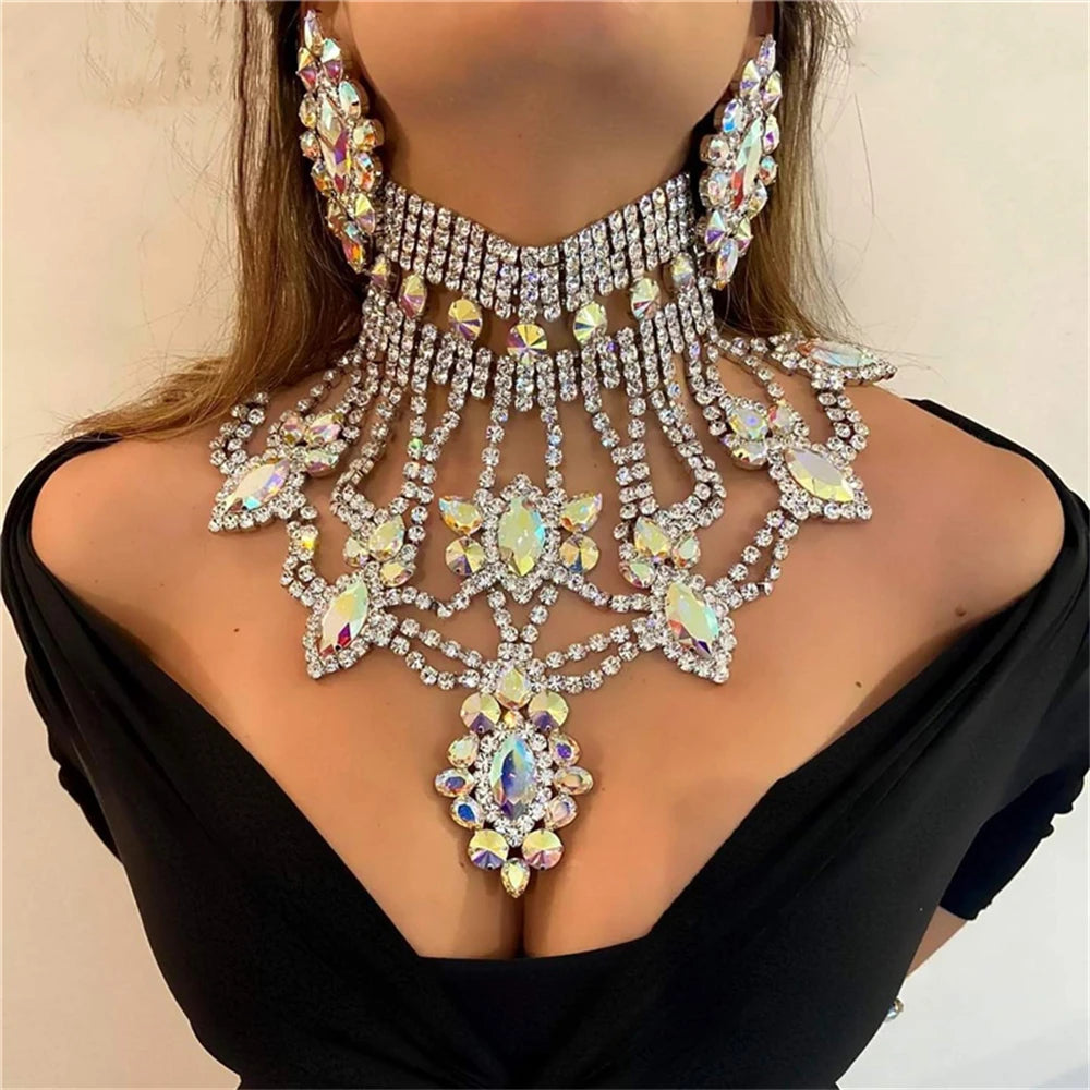 Colar Choker de Cristais para Noiva