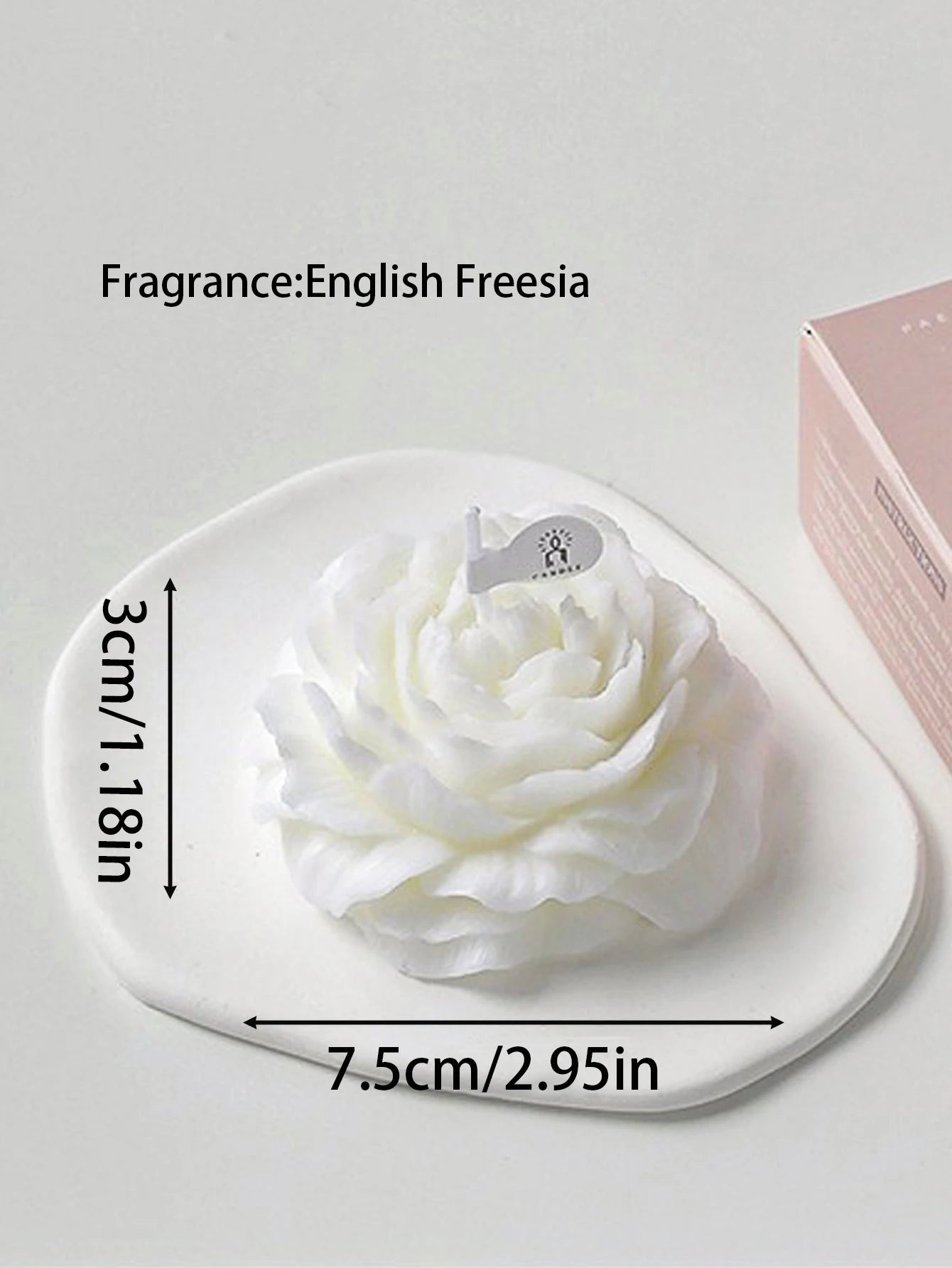 Vela Aromática 3D em Forma de Peónia para Decoração e Lembranças