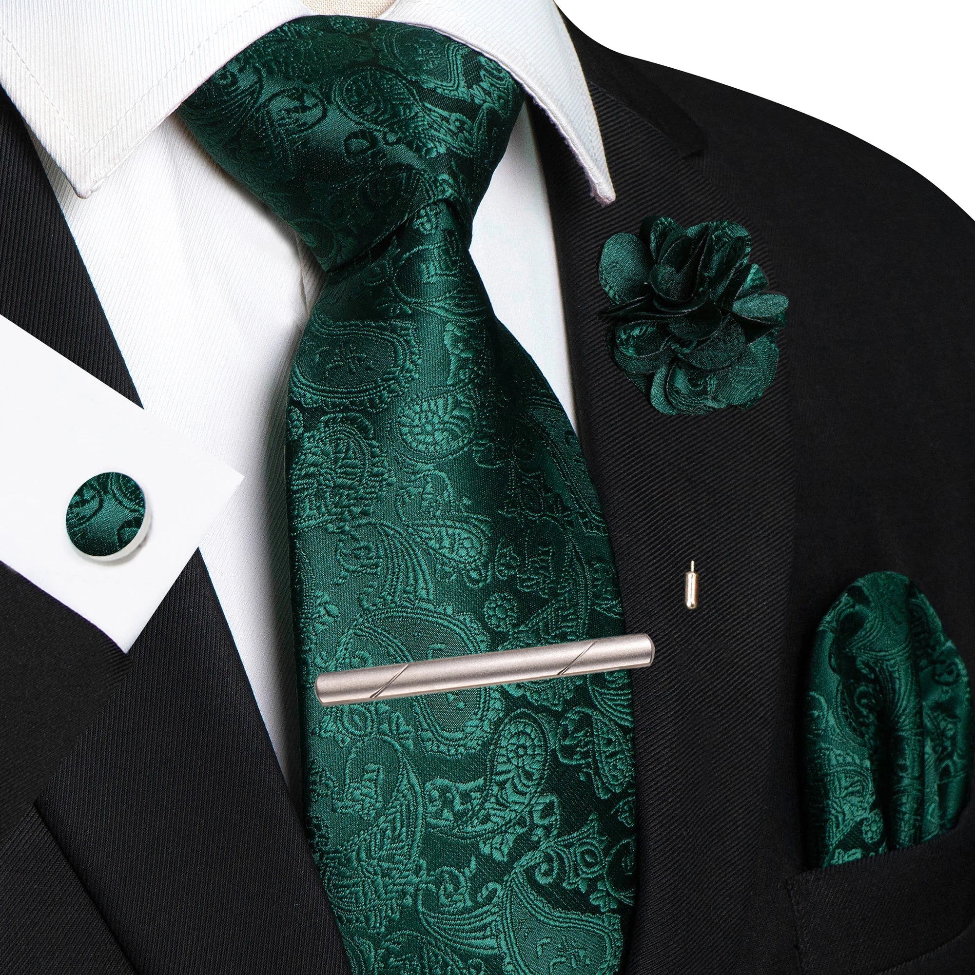 Conjunto de Gravata Paisley Premium