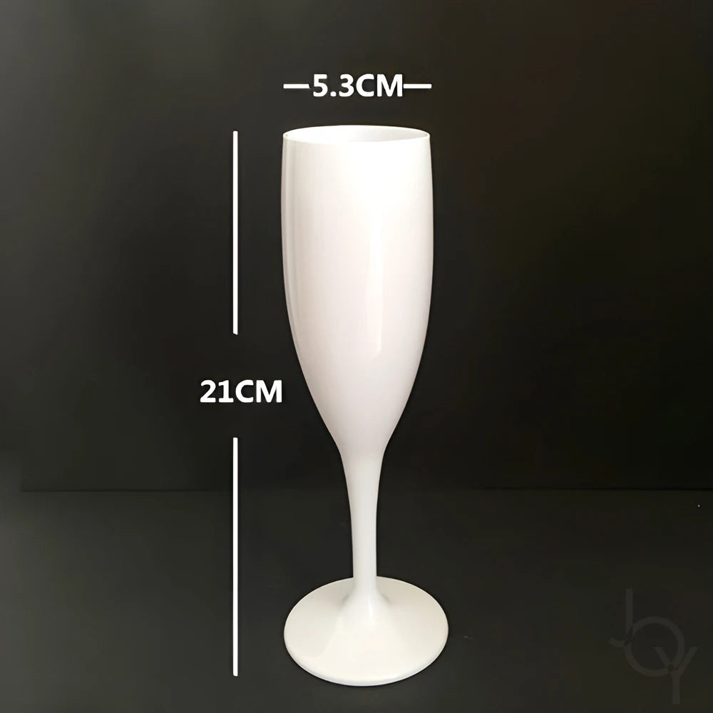 Taças de Champanhe Brancas Personalizadas para Casamento