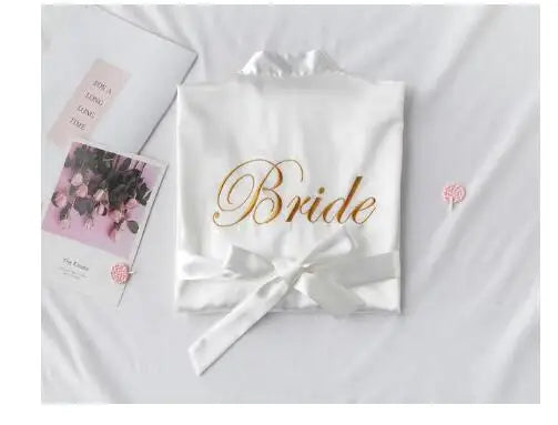 Robe de Cetim para Noiva com Bordado