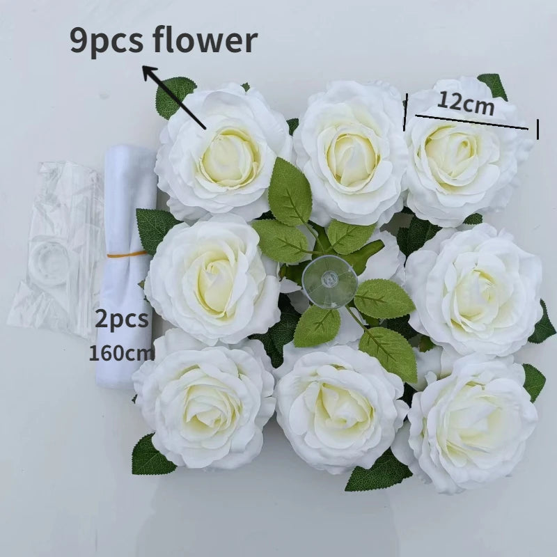 Rosa Artificial Branca em Seda – Decoração para Carro de Casamento