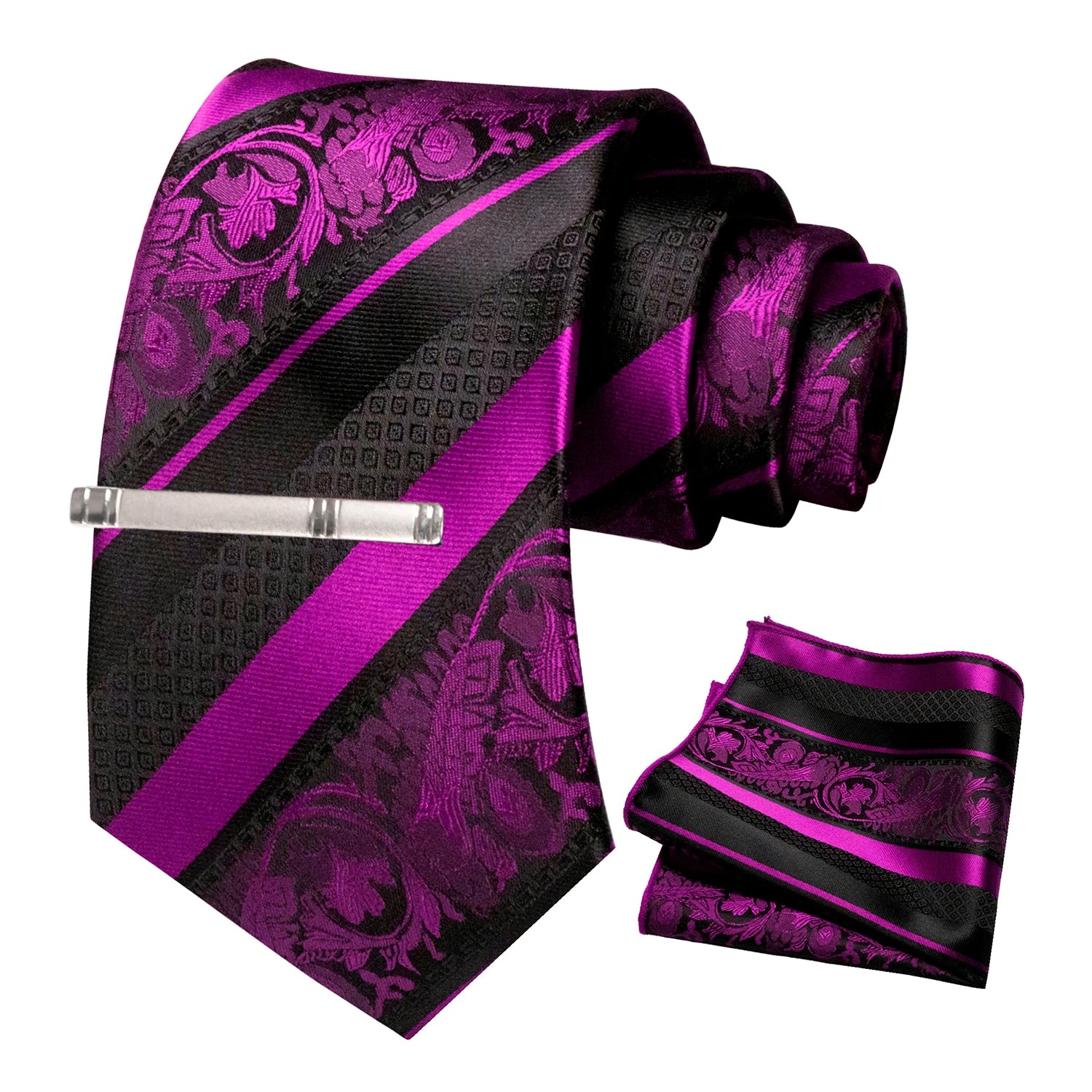 Conjunto de Gravata Floral para Homem