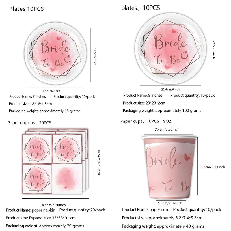 Kit de Decoração "Bride to Be" Rose Gold – Balões e Decoração para Despedida de Solteira