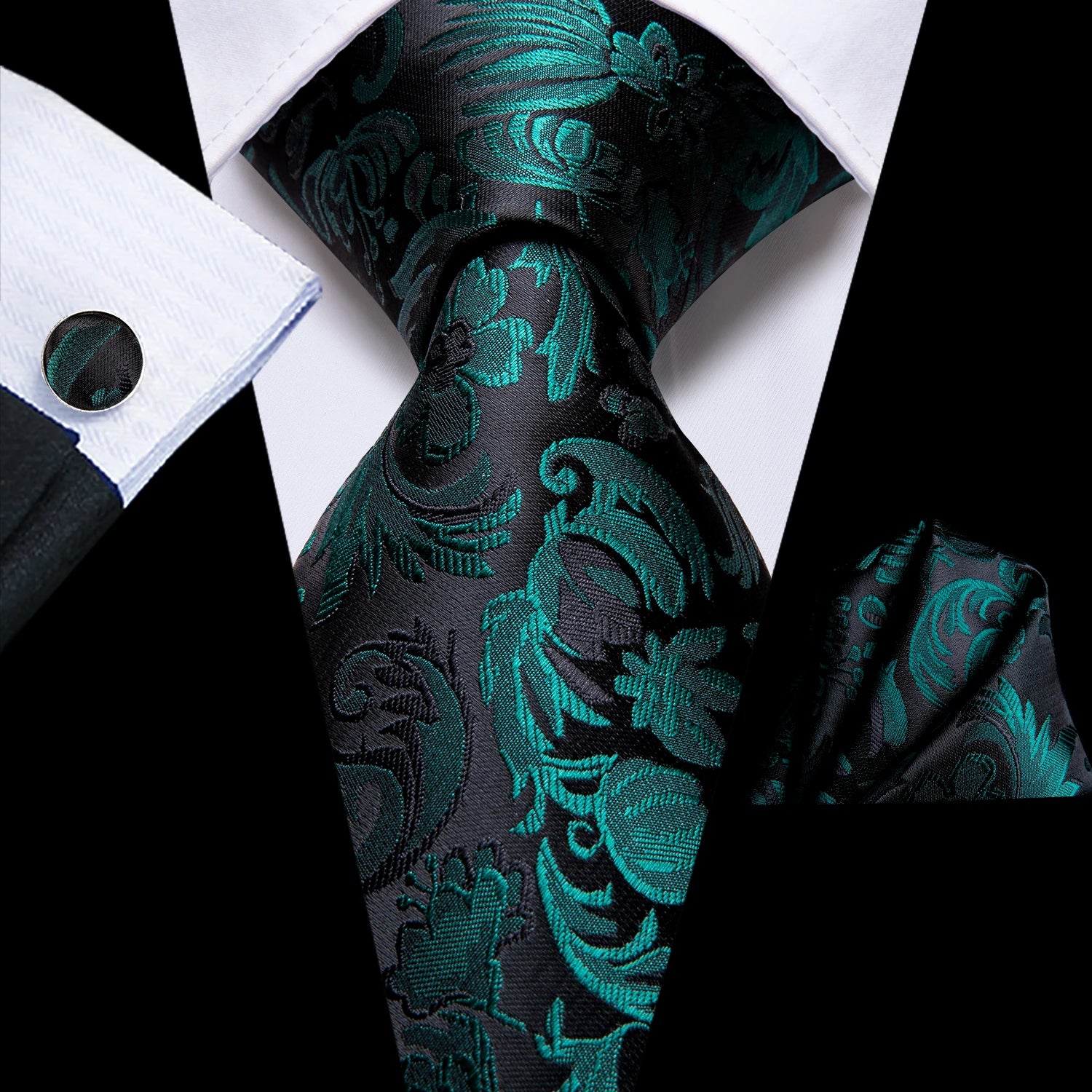 Conjunto Premium de Gravata Verde para Homem