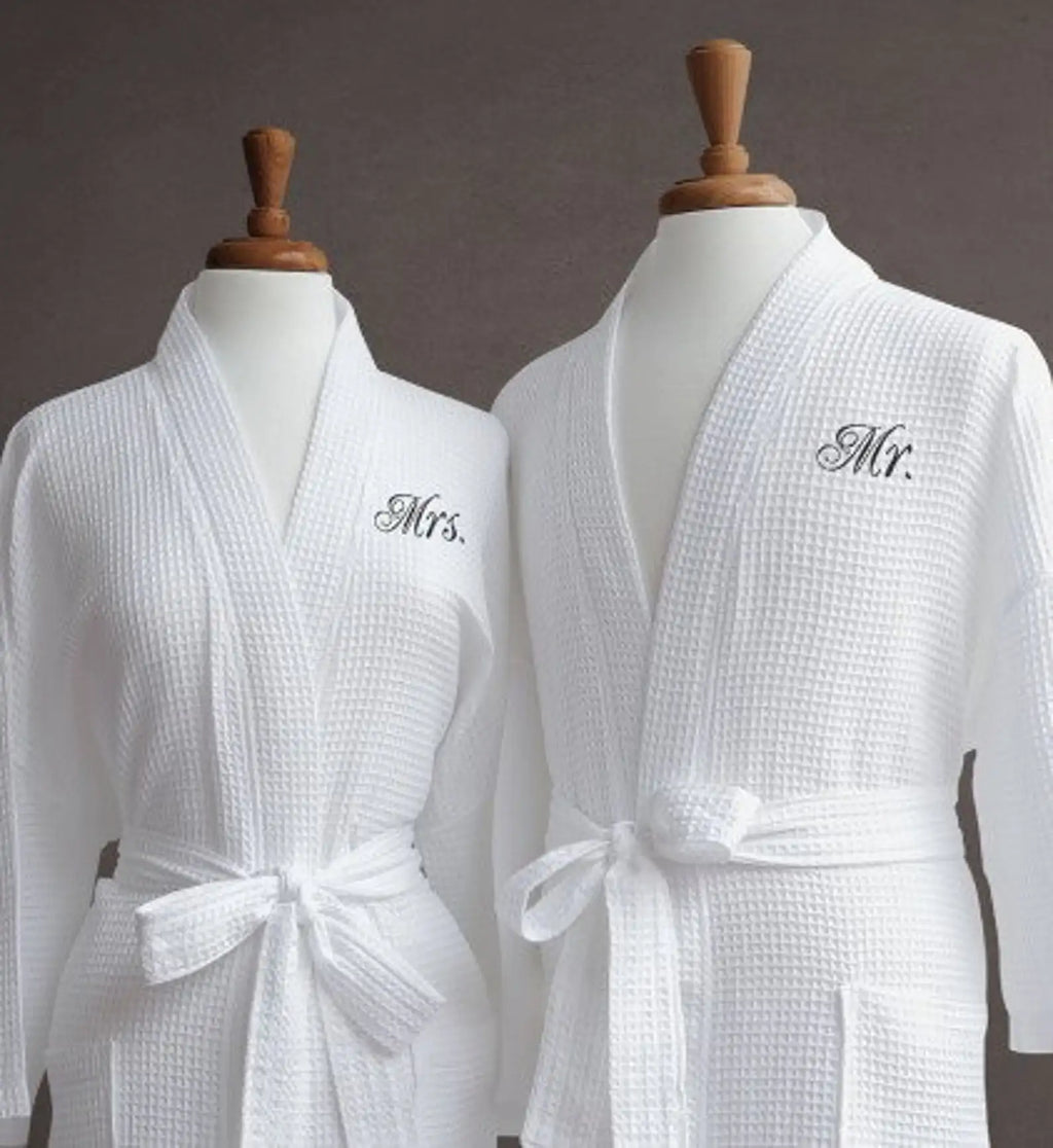 Robe Waffle Personalizado Mr & Mrs — O Presente de Casamento Perfeito