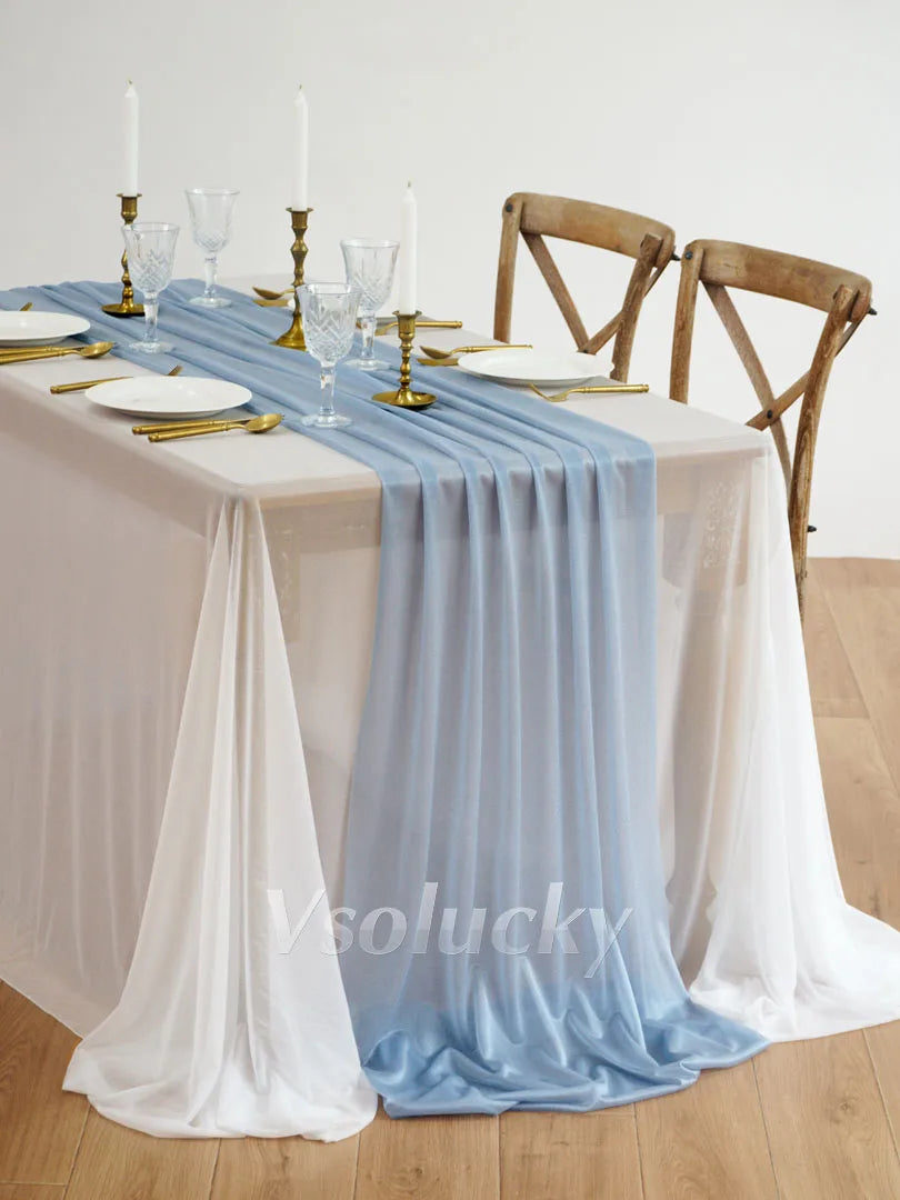 Caminho de Mesa em Gaze Luxuosa – Decoração para Casamentos e Eventos