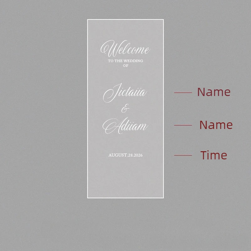 Placa de Boas-Vindas em Tecido com Renda Personalizada – Banner Elegante para Casamento