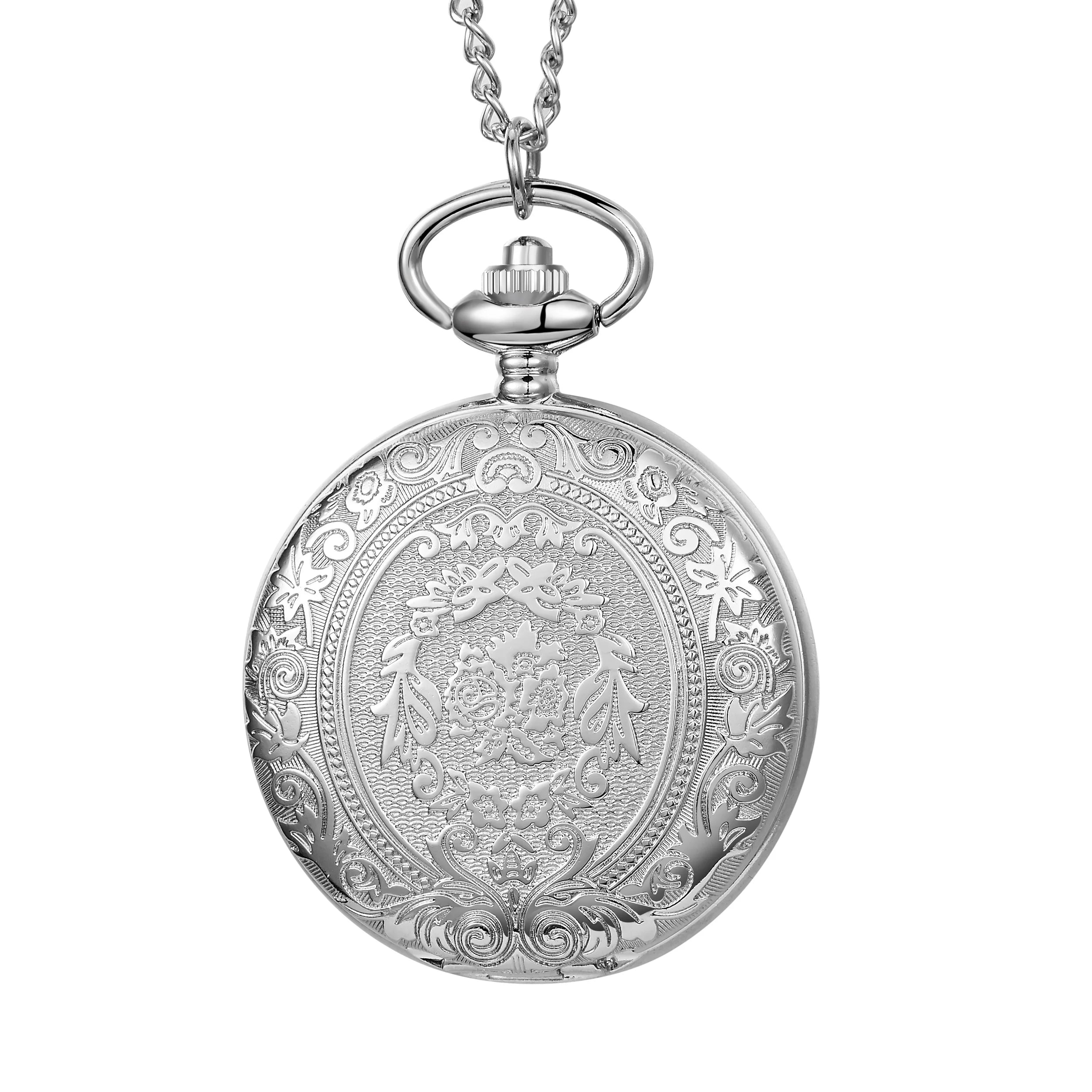 Relógio de Bolso Vintage com Tampa Gravada
