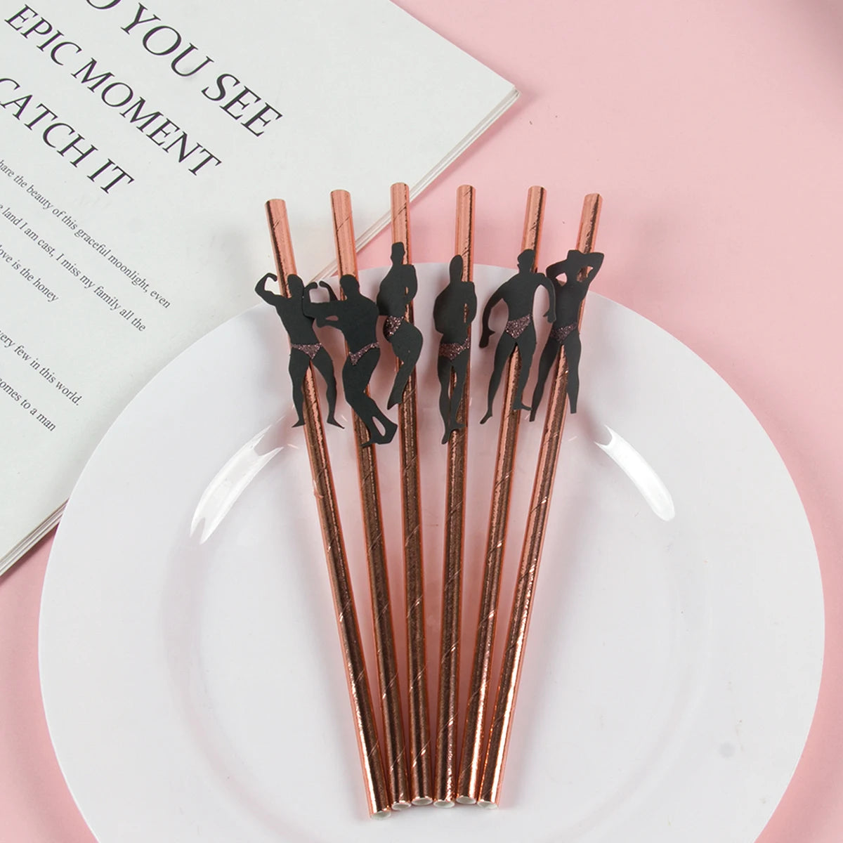 Palhinhas Decorativas para Despedida de Solteira – Pack de 6 ou 12 Unidades
